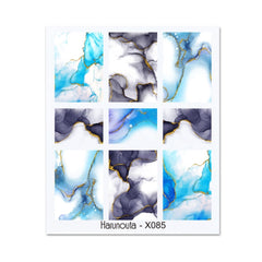 Harunouta 1pcs Nail Sticker Flower Water Transfer White Rose Necklace Lace Jewelry Nail Water Decal Black Wraps Tips