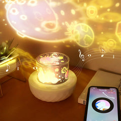 Star Projector Star Sea Mermaid Dream Rotating Night Light Soft Atmosphere Lighting Bedroom Children's Room Romantic Gift