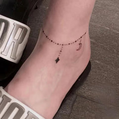 YICKYUE  -  Ankle Feather Anklet Sexy Tattoo Stickers Waterproof Green Leaf Watercolor Tattoo Art Fake Temporary Tattoos Clavicle Shoulder