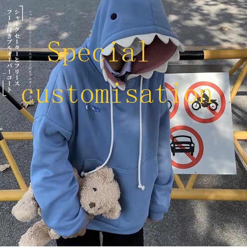 Hearujoy  Funny Shark Patchwork Hoodies Autumn Kawaii Women's Sweatshirt Oversized Casual Long Sleeve Pullover cotton Couple y2k clothes