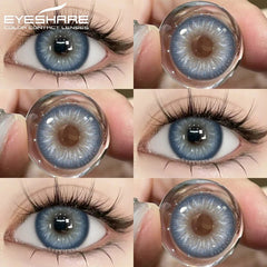 YICKYUE  -  New 1pair Natural Color Contact Lenses for Eyes Blue Lenses Gray Pupils Lens Brown Lense Yearly Cosmetic Green Contacts