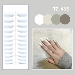 24pcs Fake Nails Frosted Matte Short Round Coffin Nail Tips For Extension Manicure Art Wholesales Press On False Nails