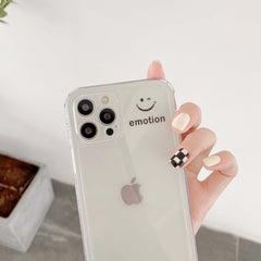 Smiley cute smile phone case for iphone 12 mini 7 8 plus 11 pro max se  x xr xs max soft silicone cartoon couple cover capa