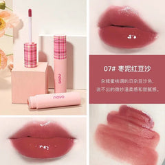 NOVO New Water-light Mirror Lip Glaze Matte Velvet Does Not Fade Long-lasting Nude Makeup Non-stick Cup Beginner Lip Makeup