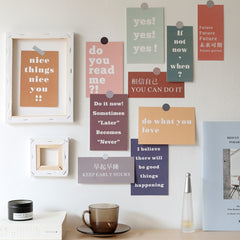 W&G Ins 15 Sheets Decorative Cards Wall Bedroom Postcard Picture Frame Wall Sticker Decorative Cards