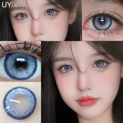 YICKYUE  -  1 Pair Korean Lenses Color Contact Lenses for Eyes Cosplay Lenses Big Eye Make-up Pink Lens