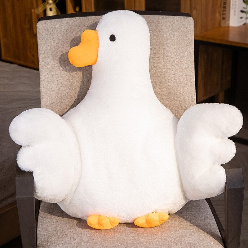 Armchair Seat Big Goose Cushion For Office Dinning Chair Desk Seat Backrest Pillow Office Seats Massage Little Yellow Duck Dolls