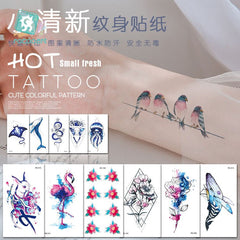 Flamingo Tattoo Temporary Women Waterproof Wrist Arm Body Art Body Painting Disposable Rose Flash Fake Tattoo