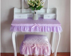 Dressing table cloth tablecloth dust proof cover jacquard lace makeup cushion cover home textile