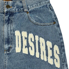 Hearujoy  90s Streetwear Y2K Retro Denim Shorts Washed Tassel Alphabet Embroidery Pattern Jorts Men Harajuku Hip Hop Trend Versatile Unisex Baggy Shorts