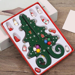 Desktop Christmas Tree Decoration Ornaments Children Handmade DIY Stereo Wooden Christmas Tree Scene Layout Christmas