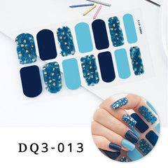 New Year Nail Sticker Shiny Patterned Nail Art Decor Sticker for Nail Decoration Nail Wrap Full Cover Nail Sticker for Christmas