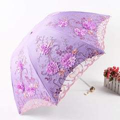 Princess Umbrella Sunshade Lace Anti-sunshine Ombrelle Women Anti-ultraviolet Rubber Sun Parasol Sunshine And Rain Dual-purpose