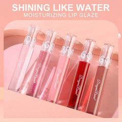 Yickyue Mirror Water Lip Gloss Lip Glaze Transparent Glass Lip Oil Waterproof Lasting Liquid Lipstick Lip Gloss Lips Makeup Cosmetics