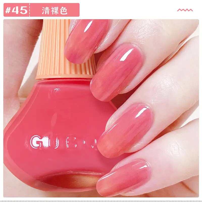 Yickyue Nail Art Popular Milk White Nail Polish Quick Dry Long Lasting Varnish 45-color Matte Pearlescent Laser Glitter Nail Polish Make