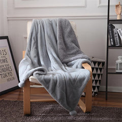 Yickyue Korean Solid Color Casual Blanket with Fur Ball Soft And Comfortable Cashmere Lunch Break Blanket Thickened Sofa Shawl Blanket