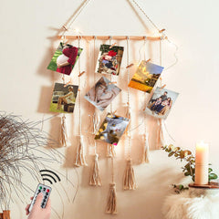 Photo Display Macrame Wall Hanging Hanging Wall Pictures Boho Home Decor Kids Baby Room Decoration Gift  Friend And Family