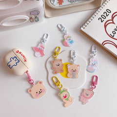 W&G Cute Japanese Love Bear Pendant School Bag Jewelry Pendant Girl Ins Trendy Bag Keychain Ornament