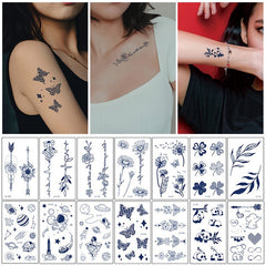 Yickyue New Tattoo Sticker Small Fresh Temporary Tattoos Juice Waterproof Fake Tattoo Body Art Small Fresh Tattoo Temporary Waterproof