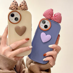 Luxury Korean Cute Cartoon Love Bow Phone Case For iPhone 13 12 11 Pro Max X XS XR 7 8 Plus Soft Back Cover Funda Coque