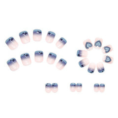 24p Artificial Short Round Cute Kawaii Full Coverage Fake Nails Ballerina Press on Nail SetSeamless Removable Art False Nails