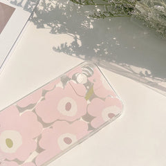 Pink pink flower summer soft silicone phone case for iphone 12 mini 11 pro max 7 8 plus se 2020 xs max xr x cute cover capa