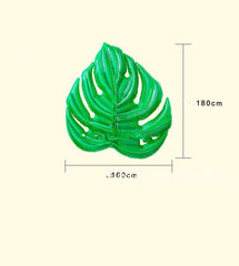 180*160cm Giant Inflatable Green Leaf Pool Raft Lounge Foliage Floats Water Toys Ride-On Swimming Ring For Adult Children Party