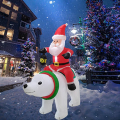 Yickyue 6FT Inflatable Christmas Decoration for Home Outdoor Xmas Party Santa Claus Decor Garden Yard Decoration