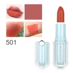 6 Colors Red Velete Matte Lipstick Moisturizing Waterproof Makeup Lip Stick Pigment Non-Stick Cup Korean Cosmetic Batom