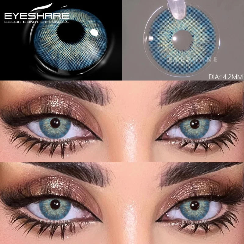 YICKYUE  Colored Contact Lenses for Eyes Natural Eye Lenses Gray Contacts Green Lenses Blue Lenses Fashion Brown Lenses 1 Pair