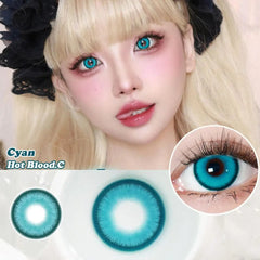YICKYUE  -  2pcs Graded Colored Contact Lenses JeweLens Anime Cosplay Softlens 14.2mm