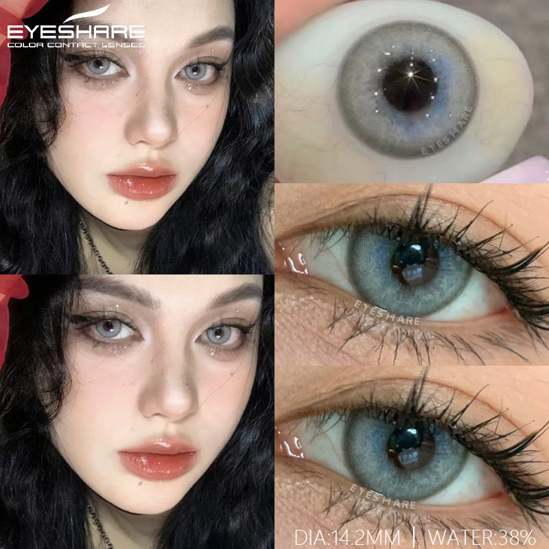 YICKYUE  -  1Pair New Green Colored Contact Lens Gray Eye Lenses Brown Lenses High Quality Yearly Natural Contact Lenses for Eyes