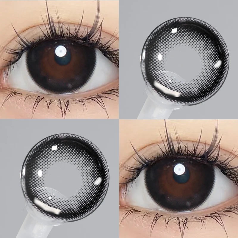 YICKYUE  -  10Pcs Daily High Quality Color Contact Lenses for Eyes With Diopter Myopia Student Natural Beauty Pupil Fast Shipping