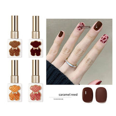 Yickyue Annies Factory Direct Sale 15ml Lucky Coffee Color Bear Nail Polish One Bottle In one Color UV Gel Soak Off