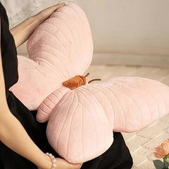 YICKYUE  -  2 Pink Velvet Butterfly Pillow, Bedside Pillow, Soft and Full Filled Cushion, Suitable for Bedroom and Living Room, Garden Sofa Decoration