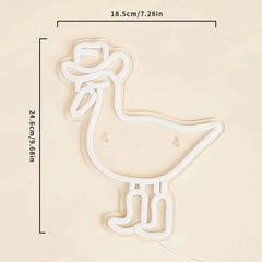 Chi-buy LED Neon Trendy Duck USB Powered Neon Signs Night Light 3D Wall Art Bedroom Living Room Decor Lamp Signs