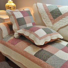 Europe Sofa Cover Non-slip Sofa Cushion Plaid Couch Cover Four Seasons Universal  Cotton Sofa Towel pillowcase Water ripple lace