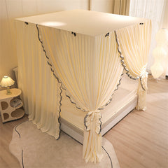YICKYUE  -  New Princess Style Home Bedroom Full Bottom Anti Drop Children's Mosquito Net Full Cover Dust and Light Shielding Bed Mantle