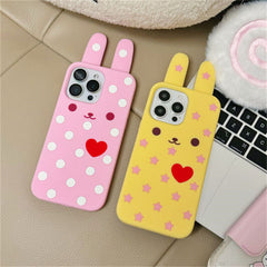 YICKYUE  -  Korean Cute Strawberry Polka Dot Soft Shell Phone Case INS Mobile Phone Case IPhone 11 12 13 14 16 17 Pro Max Mobile Phone Case