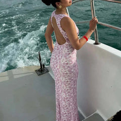 YICKYUE  -  Elegant Solid Party Dress Luxury Sleeveless Deep V Suspender Evening Dress Temperament High Waist Lace Embroidery Bodycon Dress