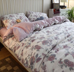 YICKYUE  -  American country flower bedding set 1.2 1.5 1.8 2.0,twin full queen king cotton home textile bed sheet pillow case quilt cover