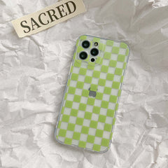 checkerboard chess silicone phone case for iphone 12 mini 7 8 plus xs max 11 pro max x xr cartoon shockproof anti-knock cover