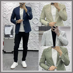 Hearujoy Spring Autumn Man Suits Business Casual High Quality Long Sleeves Jacket Tops Light Ripe Style Men's Small Suit Coat Streetwear