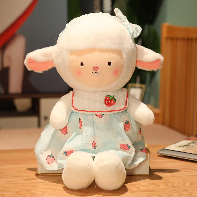 1pc 35/45cm Lovely Dressing Sheep Plush Toys Kawaii Alpaca Dolls Stuffed Soft Cute Animal Pillow for Kids Baby Birthday Gift