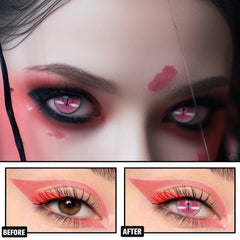 YICKYUE    Anime Cosplay Color Contact Lenses 2Pcs Myopia Colored Contact Lenses Half Yearly Halloween Lens Party Cute Eye Lenses