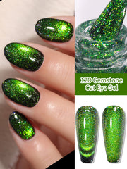 YICKYUE  -  1pc 10ML Green Cat Eye Gel Nail Polish  Magnetic Gel Nail Polish Soak Off UV LED Nail Polish For Home Salon Nail Art DIY For