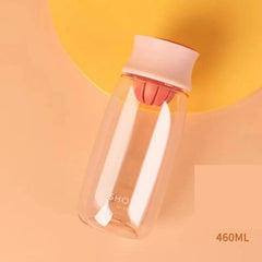 460ml Transparent Water Bottles BPA Free Creative plastic Juice Drinking Bottle With Portable Rope Travel Tea Cup