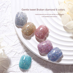 YICKYUE  -  9ml Reflective Nail Gel Polish Sparkle Shining Glitter Semi Permanent Nail Manicure Soak Off UV LED Color Gel Varnish