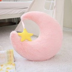 Crown Plush Pillow Colorful Stuffed Soft Star Heart Shape Throw Pillow Moon Cushion Baby Kids Gift Girls Baby Room Decoration