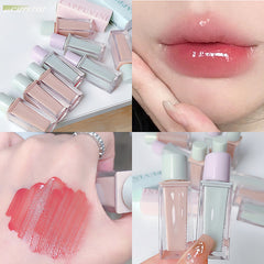 YICKYUE  -  1pc Clear Mirror Water Lip Gloss Lip Glaze Transparent Waterproof Glossy Liquid Lipstick Lip Tint Sexy Lip Plumper Makeup Korean